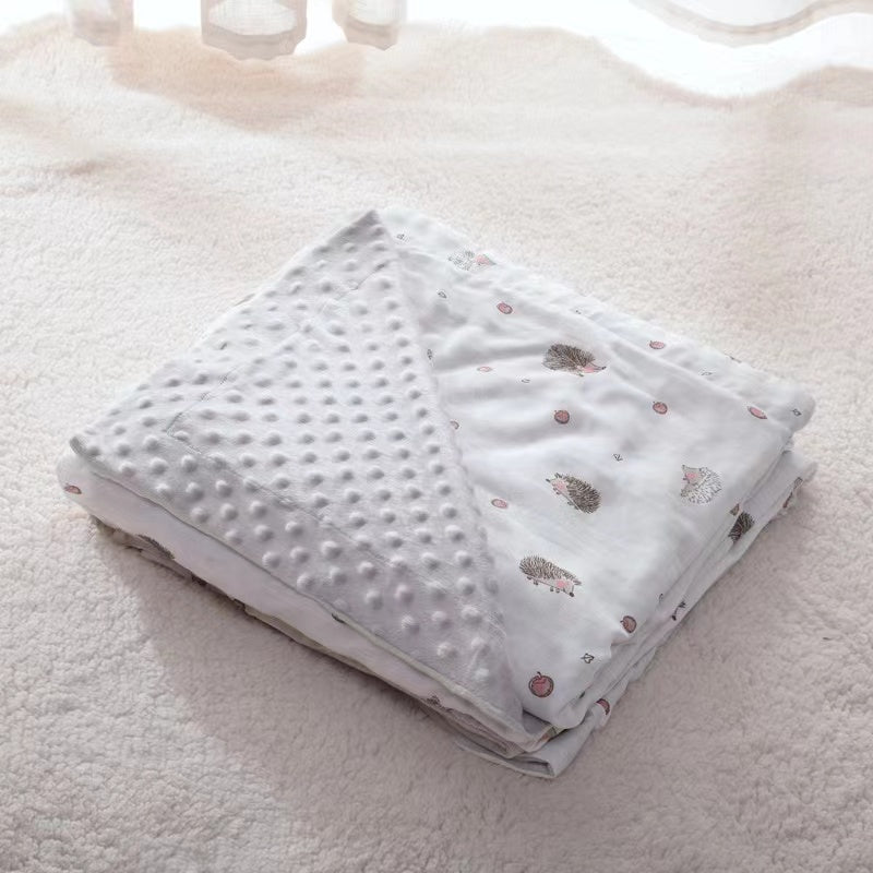 Gauze Cotton Baby Dot Blanket 110*145CM