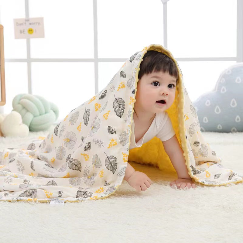 Gauze Cotton Baby Dot Blanket 110*145CM