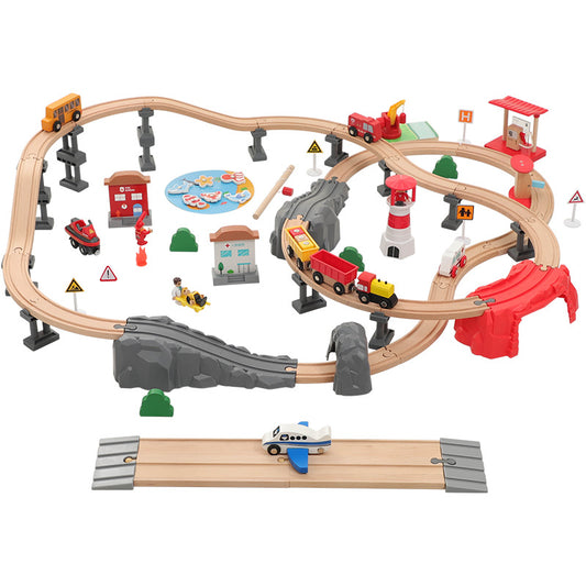 Iekool - Wooden Lighthouse Rail Set