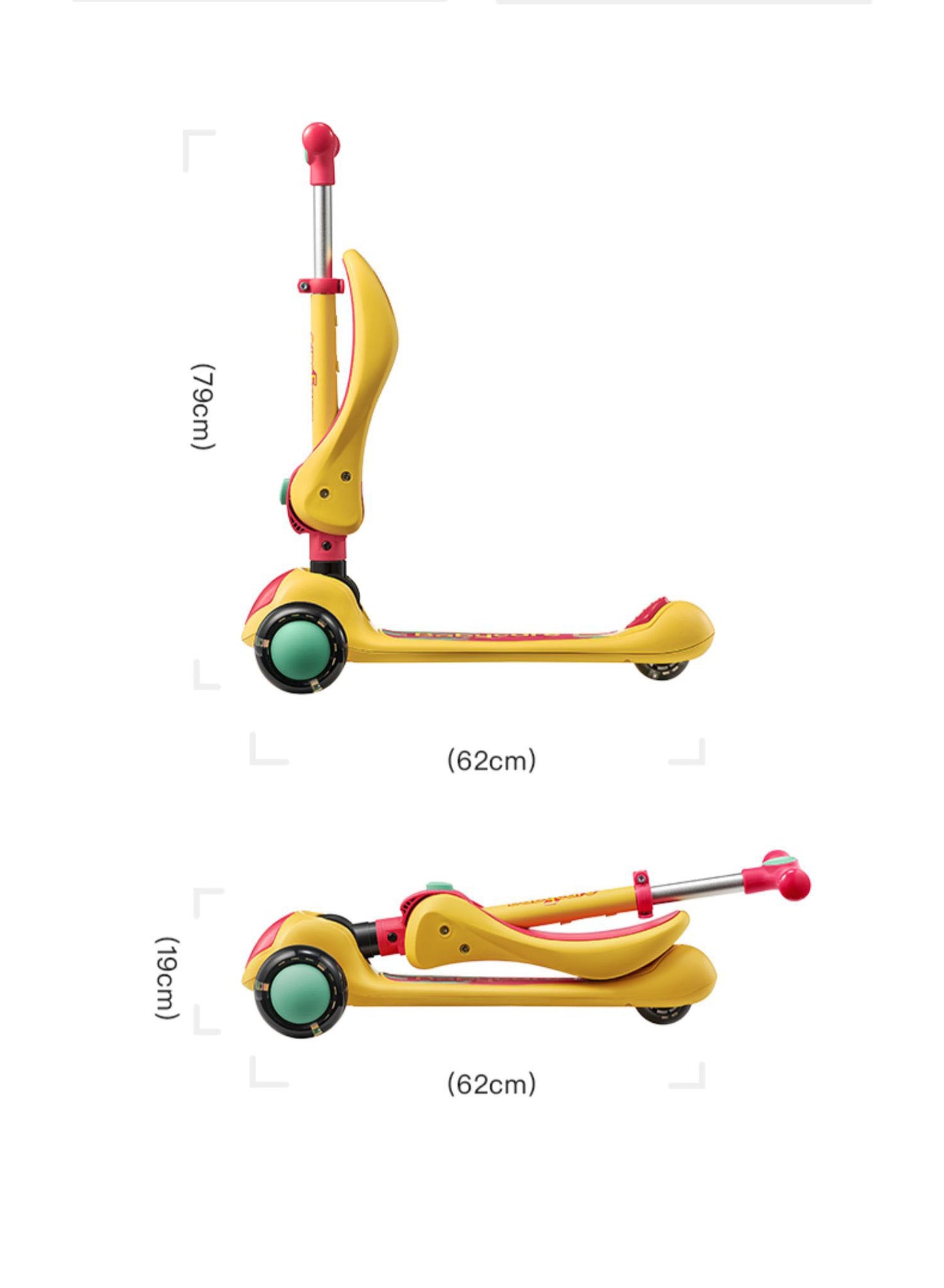 BabyCare 2 in 1 Folding Scooter