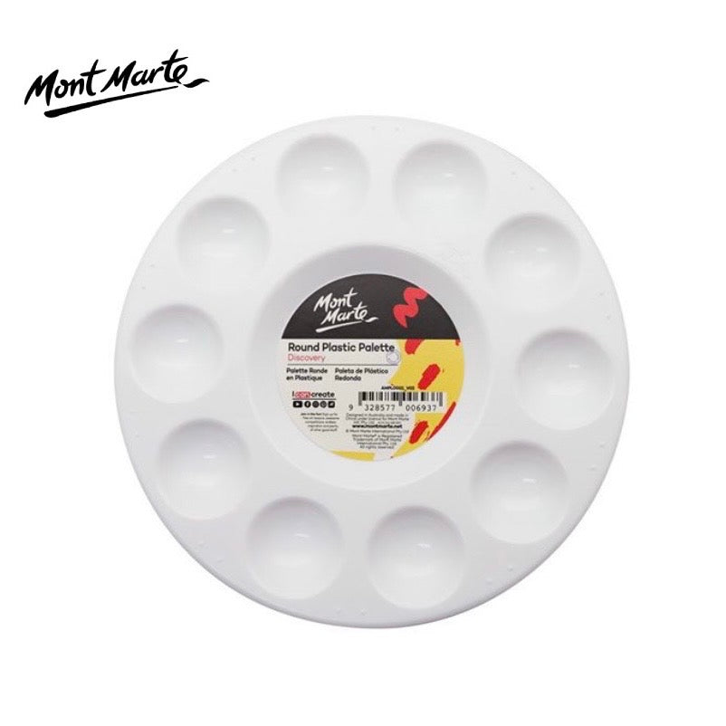 Mont Marte Round Plastic Palette 17cm