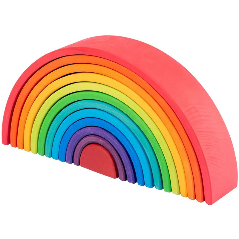 Wood Rainbow - Wooden Rainbow Stacker Toy