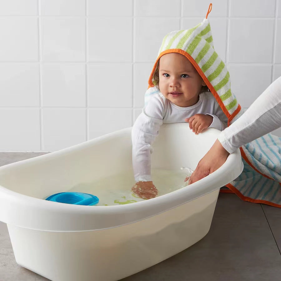 IKEA Lattsam Baby Bathtub White+Green